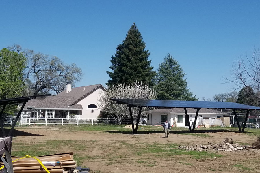 solar panels in yard redding ca